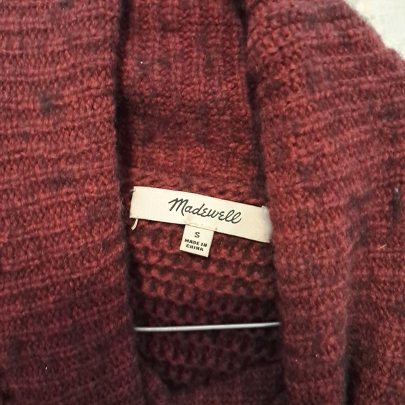 Madewell Wool Blend Chunky Turtleneck Sweater with Buttons On Side Size Small - Picture 4 of 6
